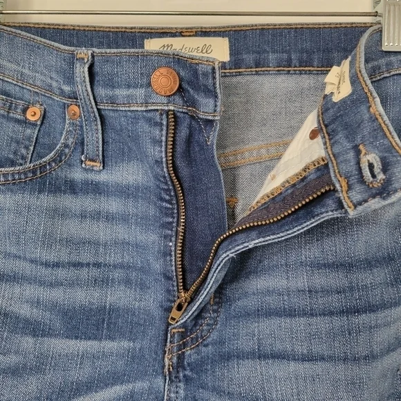 Madewell Cropped Classic Straight Distressed Jean Size 25 - Picture 5 of 12